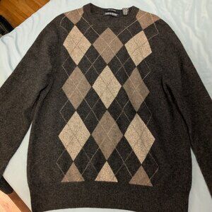 100% Cashmere Charcoal Argyle Sweater (Davis & Squire)